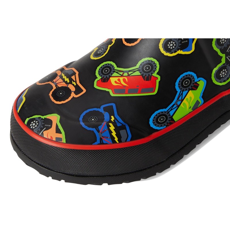 Bogs Kids Rainboot Rain Boot, Black Multi, 4 US Unisex