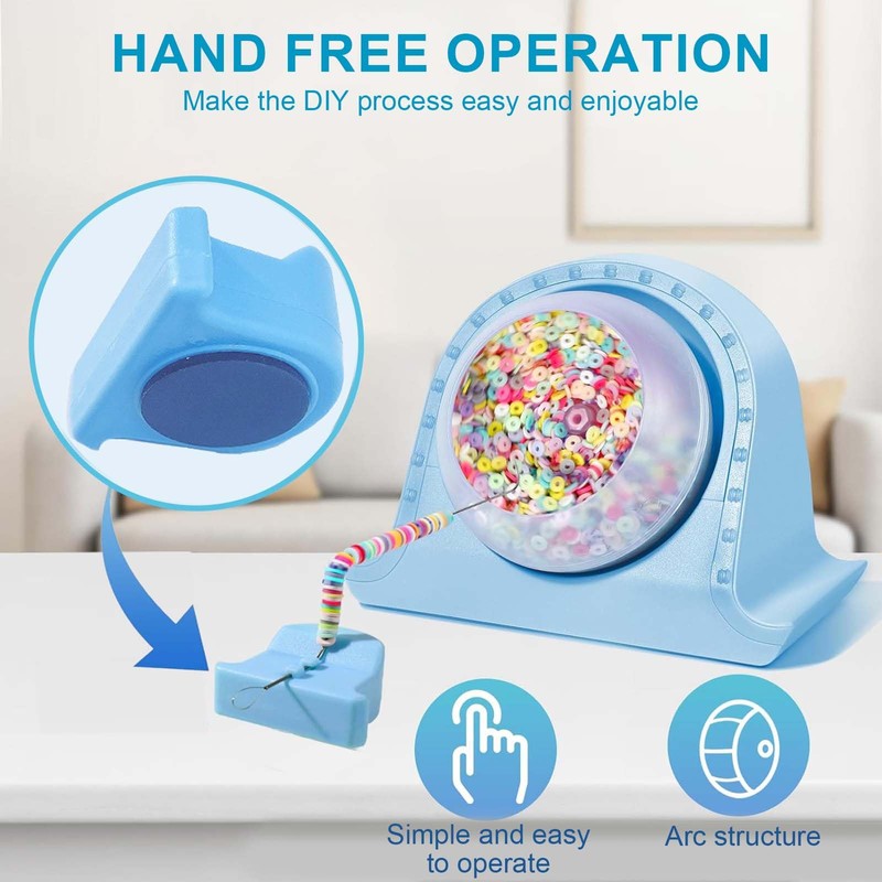 Colexy Electric Bead Spinner Clay Beads Spinner Blue Bead Spinner