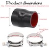 TuoLauthon 2 to 2.5 inches Black Silicone Reducer Coupler with