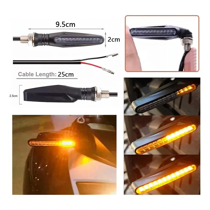 Motorcycle License Plate Holder with Left/Right Turn Light Motorcycle License