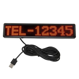 LED Matrix Panel 12x72 Dots Bluetooth APP Control Programmable Scrolling LED Sign for Store Car Bar Hotel