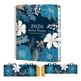 Agenda Diaria Doxungoo 2026 A5 Anillada con Espiral Metálico y Cubierta Impermeable