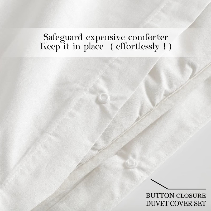 Plain Duvet Cover With Pillow Case Non Iron Percale Quilt