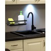 QWORK® Sink Organiser, Hanging Sink Organiser, No Drilling, with Drain