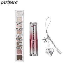 PERIPERA All Take Mood Palette + Glowy Balm + Keyring Set 3items [Grayish Express Collection], Shadow Palette#$%Lip Balm:17 Hip Gray-06 Rose In True