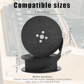 3pcs Universal Typewriter Ribbon, Twin Spool Black Ink Vintage Type Writer Ribbon Replacement Portable Compatible with Royal Smith Corona and Specific