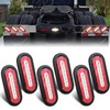 Traberm 6Pcs 6" Inch Oval Led Trailer Tail Lights Red