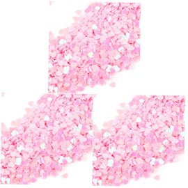 Gadpiparty 3pcs Heart Shaped Nail Shiny Sequin Powder for Nail Design Uv Gel and Glittery Effects for Professional and Use