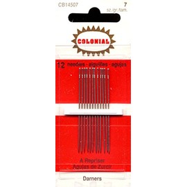 Colonial Needle 12 Count John James Cotton Darners Needles, Size 7