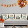 Set of 4 Fall Pillow Covers 16x16 Inch Thanksgiving Throw