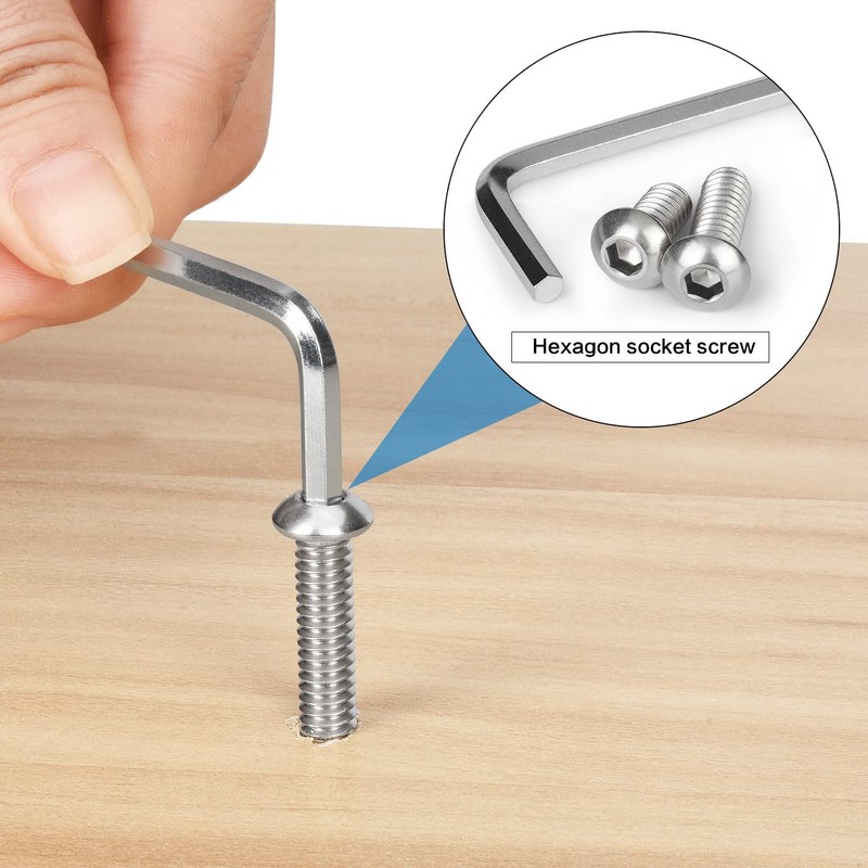 Noosverl 25pcs 1/4 inch Screws Camera Screws Converter Hex Threaded