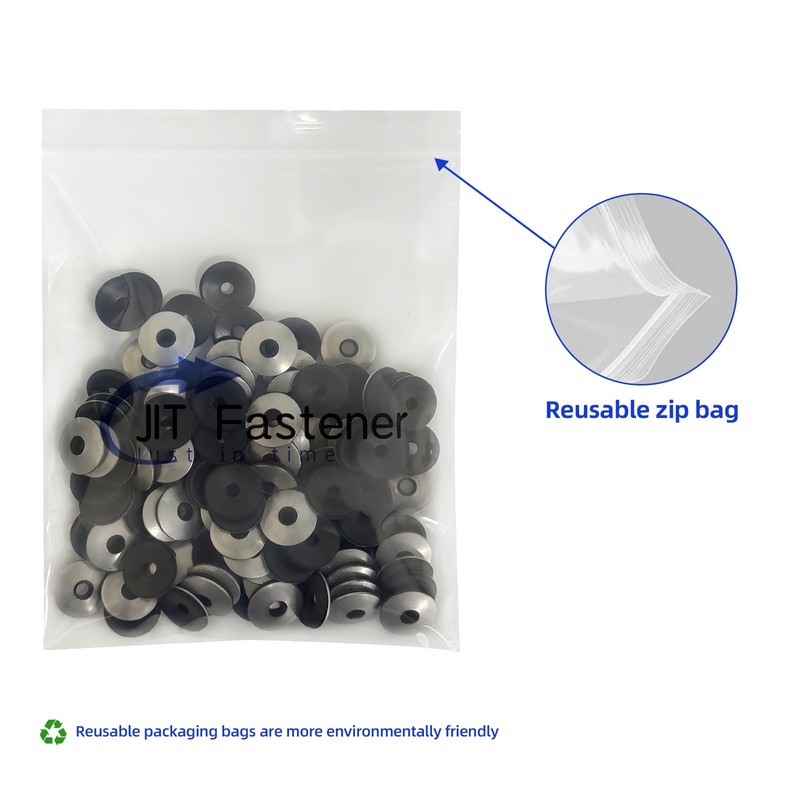 #8 x 1/2" Sealing Neoprene Rubber Washers, EPDM Bonded 18-8