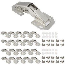 REDYA 20-Pack Hidden Hinges for Cabinet Doors Frameless Cabinet Hinges Concealed Surface Mount Hinges