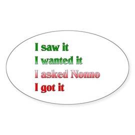 CafePress I Asked Nonno Oval Sticker Oval Car Bumper Sticker