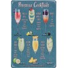 30 x 20 cm Tin Sign - Cocktail Recipe Overview
