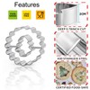 Crethinkaty 9 Pcs Mini Christmas Linzer Cookie Cutters Set, Christmas