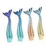 OHPHCALL Refillable Lip Gloss Tube Set 4pcs Mermaid Shape Lipstick