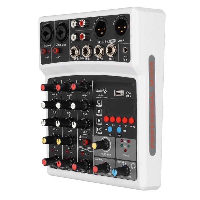 BMG‑04D 4 Channel Mixer 48V Phantom Power Stereo Recording 4