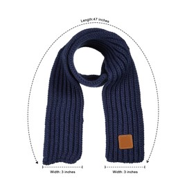SATINIOR 6 Pieces Kids Knitted Scarf Solid Color Winter Toddler Wrap Scarves for Boy Girls (Color Set 1), Medium