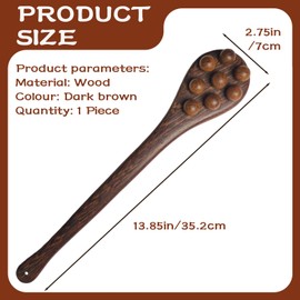 Hikiwin 8 Beads Wood Stick Massage Tools