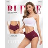 RUIXUE Women's Underwear High Waisted Ladies Cotton Panties Breathable Stretch