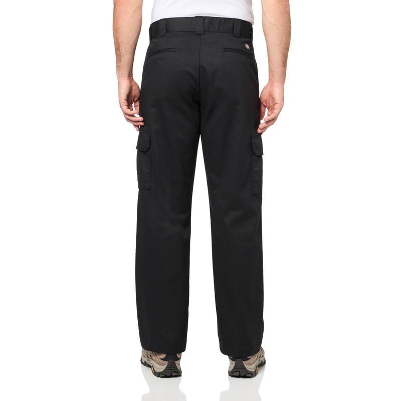 Dickies Relaxed Fit Cargo Work Pants, Black, 34 30