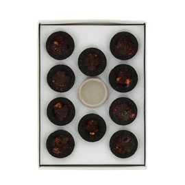 BADLA HEM Copa de Carbon Vegetal con Resina Natural | Incienso Sahumerio Natural Hecho en India con Portaincienso Incluido | 10 Unidades | Varios Aromas | (Benjui)