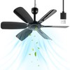bestmoument 17.7" Inch Small Portable Ceiling Fan, USB Plug In,
