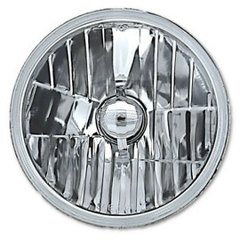 Octane Lighting 7 Inch Crystal Glass/Metal Headlight 8000k Ice Blue HID Light Bulb Headlamp Kit Pair