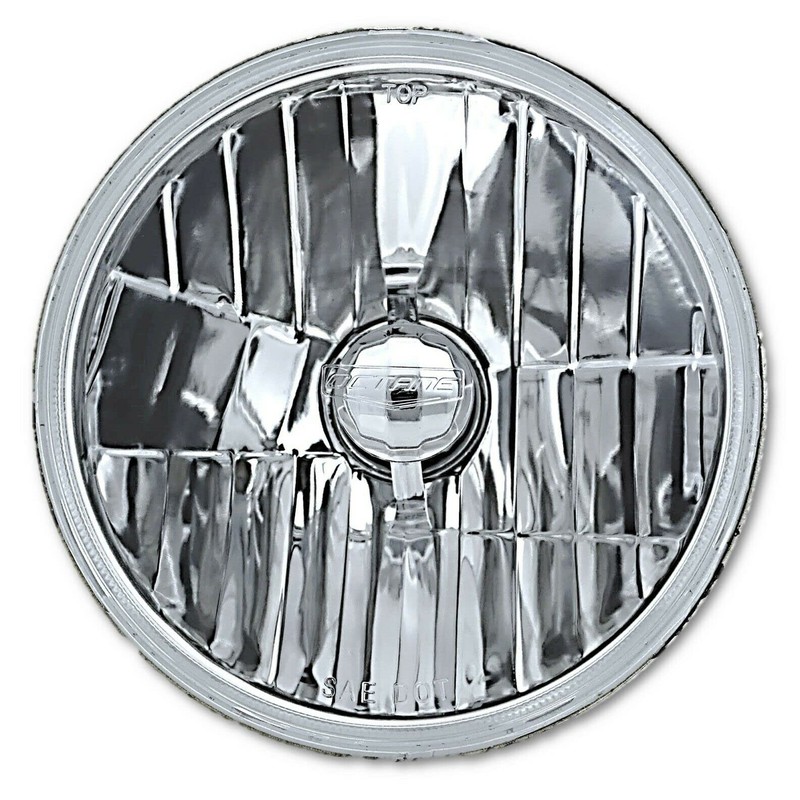 Octane Lighting 7 Inch Crystal Glass/Metal Headlight 8000k Ice Blue