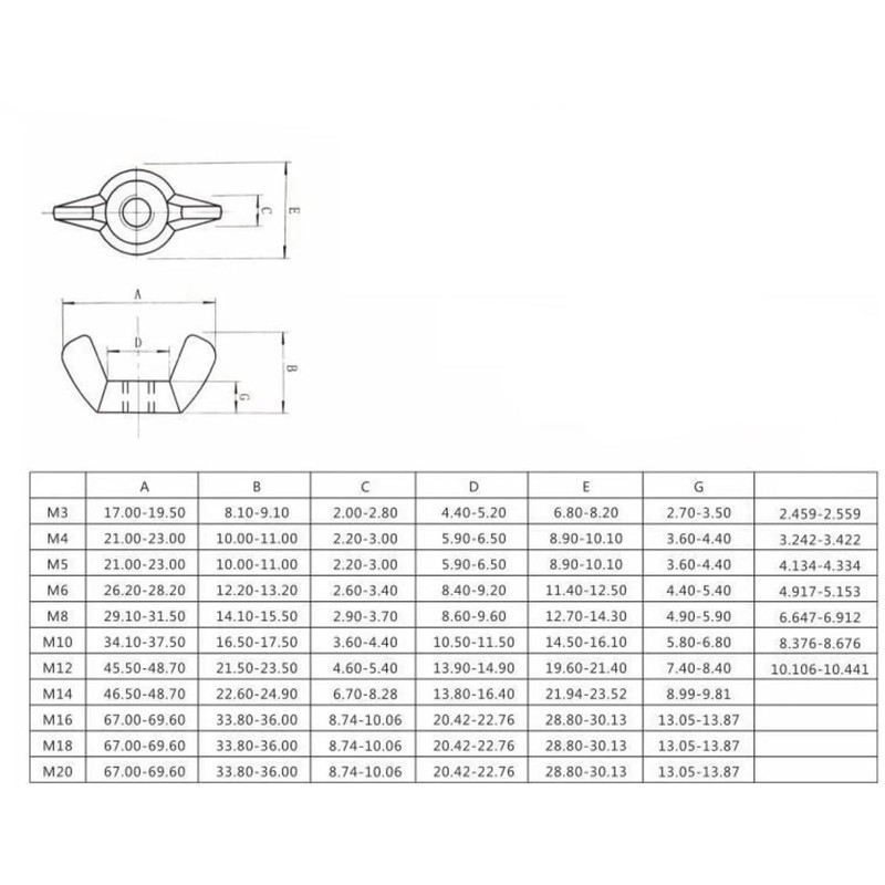 Offgridtec Wing Nuts Stainless Steel A2 V2A 304 DIN315 Pack
