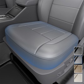 A-Premium Medium Slate Gray Leather Car Seat Cover Protector for Front Left Seat Bottoms Compatible with Dodge Ram 1500 2500 3500 2006 2007 2008 1FF611D5AA