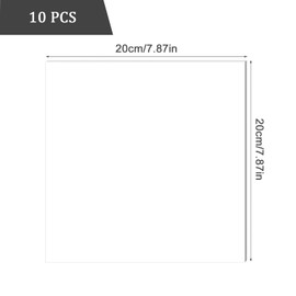 Pack of 10 Acrylic Glass Panels, Plexiglas, Transparent Acrylic Sheet, Plastic Panels (20 x 20 cm), Plastic Plate 1 mm for DIY, Photo Frame, Painting and Project Exhibitions