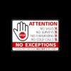 USSP&S No Cold Callers, No Sales, No Surveys 150x100mm Sticker