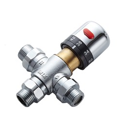 Gangang Tempcontrol G1/2 Solar Energy Brass Thermostatic Water Mixing Valve(Thermostatic Valve A) (Thermostatic Mixing Valve)
