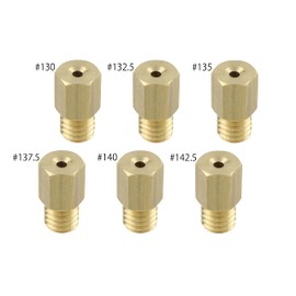 POSH 700039-10 Motorcycle Goods Main Jet Set 6 Oversize Main Jet Set Mikuni Hex Large VM20/26/TV26/Flat 24 (6X11.5)