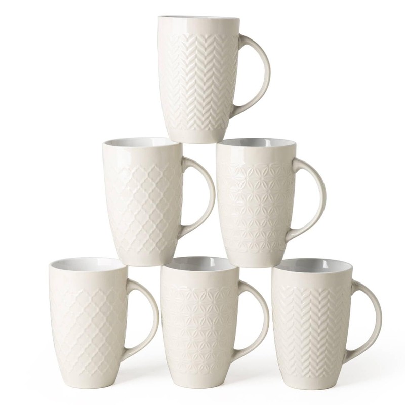 AmorArc Extra Large Coffee Mugs Set of 6, 20oz Ceramic