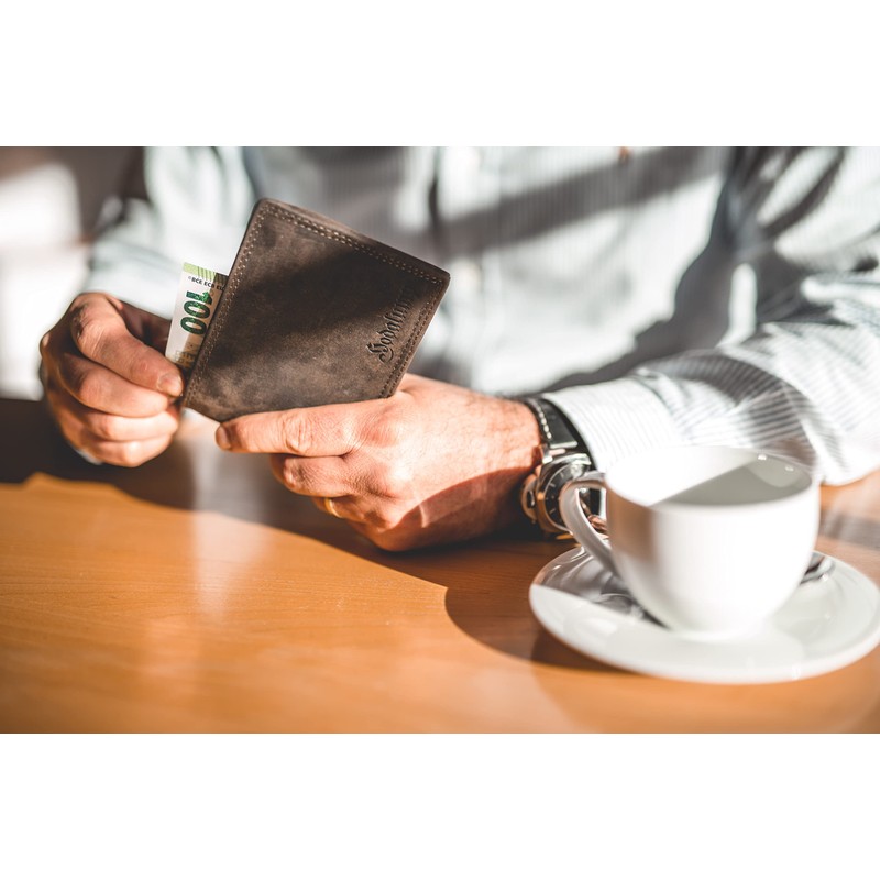 Hodalump Genuine Leather Men's Wallet in Gift Box with RFID