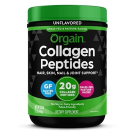 Orgain Grass Fed Pasture Raised Hydrolyzed Collagen Protein Powder, Gluten Free, Soy Free, Non-GMO, Type I and III, 1 Pound                           