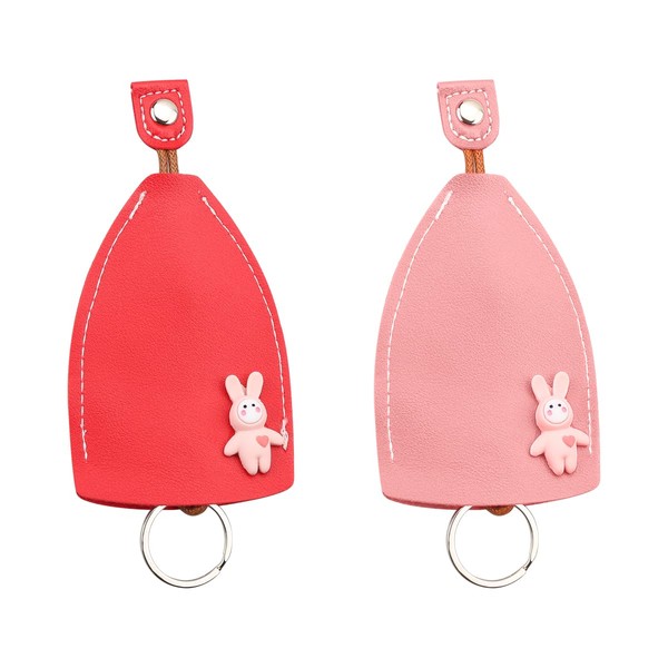Tabanzhe 2 Pcs PU Leather Car Key Holder - Large