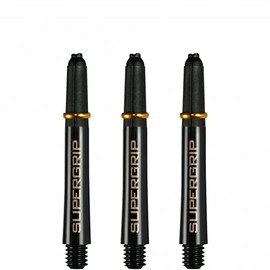 Art Attack Harrows Supergrip Tweenie Dart Shafts, Polycarbonate Stems, Machined Rings, Black & Gold (3 Sets)