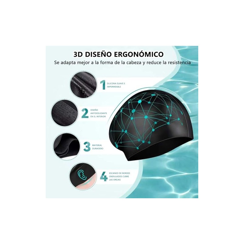Gorros de Natación para Pelo Largo | Pelo Largo, Natación,