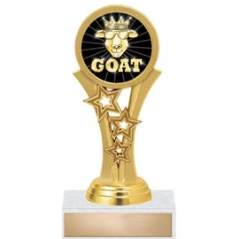 Crown Awards 6.25" G.O.A.T. Gold Starbeam Trophy, 20 Pack