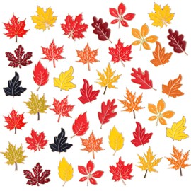 Giegxin 40 Pcs Maple Leaf Enamel Pins Bulk Fall Lapel Pins for Backpacks Autumn Maple Leaf Brooches for Clothes Bags Hats Accessories Gifts