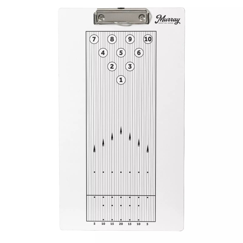 Murray Sporting Goods Bowling Dry Erase Coaches Clipboard | Double-Sided