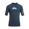 Quiksilver Mens All Time Rash Guard Shirt, Navy Blazer Heather,