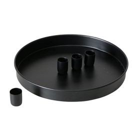 BOLTZE Margo Candlestick Round Black 25 cm (Pack of 1)