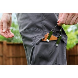 Sidekick Wallets-Genuine Leather Slim Minimalist Wallet, for Men and Women Holds Multiple Cards & Cash, RFID Blocking, Travel Essentials, Pickpocketing Features (Antique Sadle)