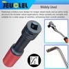 JEUCLEL 21mm 1/2"Extra-long Thin Wall Wheel Protector Impact Deep Socket,