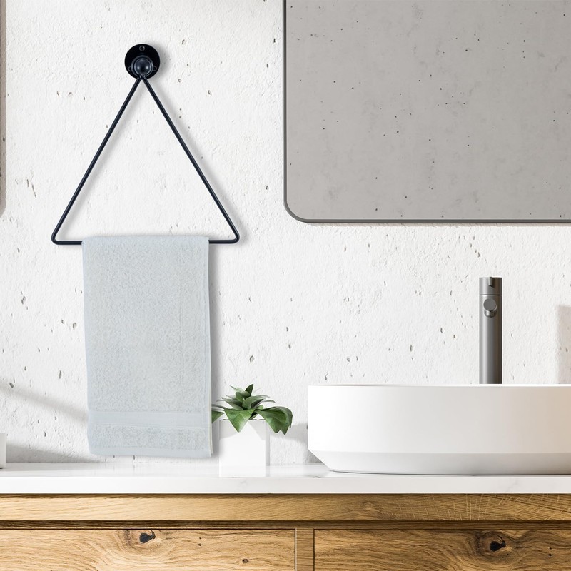 MyGift Hand Towel Holder Wall Mounted, Bath Hand Towel Rack,
